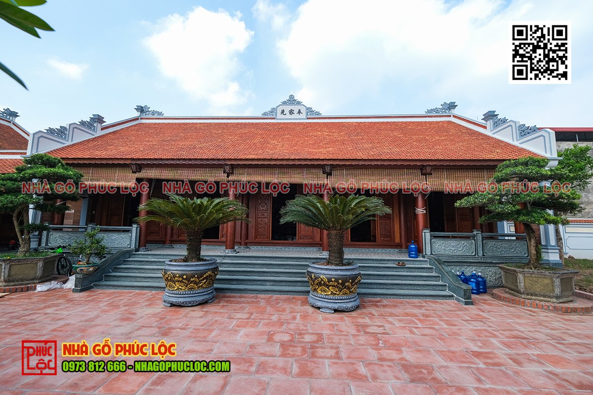 Căn nhà gỗ lim Nam Phi 5 gian được thi công đạt chuẩn