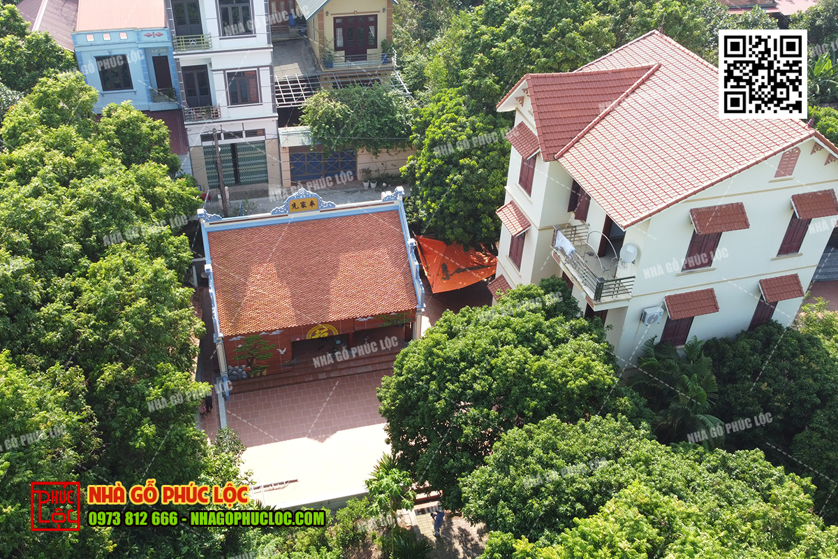 Mẫu nhà thờ 3 gian kết hợp nhà ngang